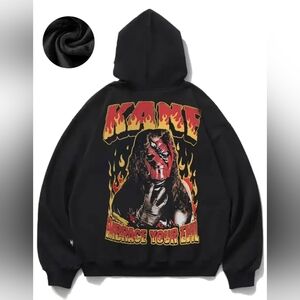 WWE Style Kane Black Graphic Hoodie (Temu)